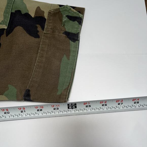 Vintage US Army Jacket Mens Large Long Camo BDU 85th Infantry US Flag Patch 90s - Picture 9 of 10